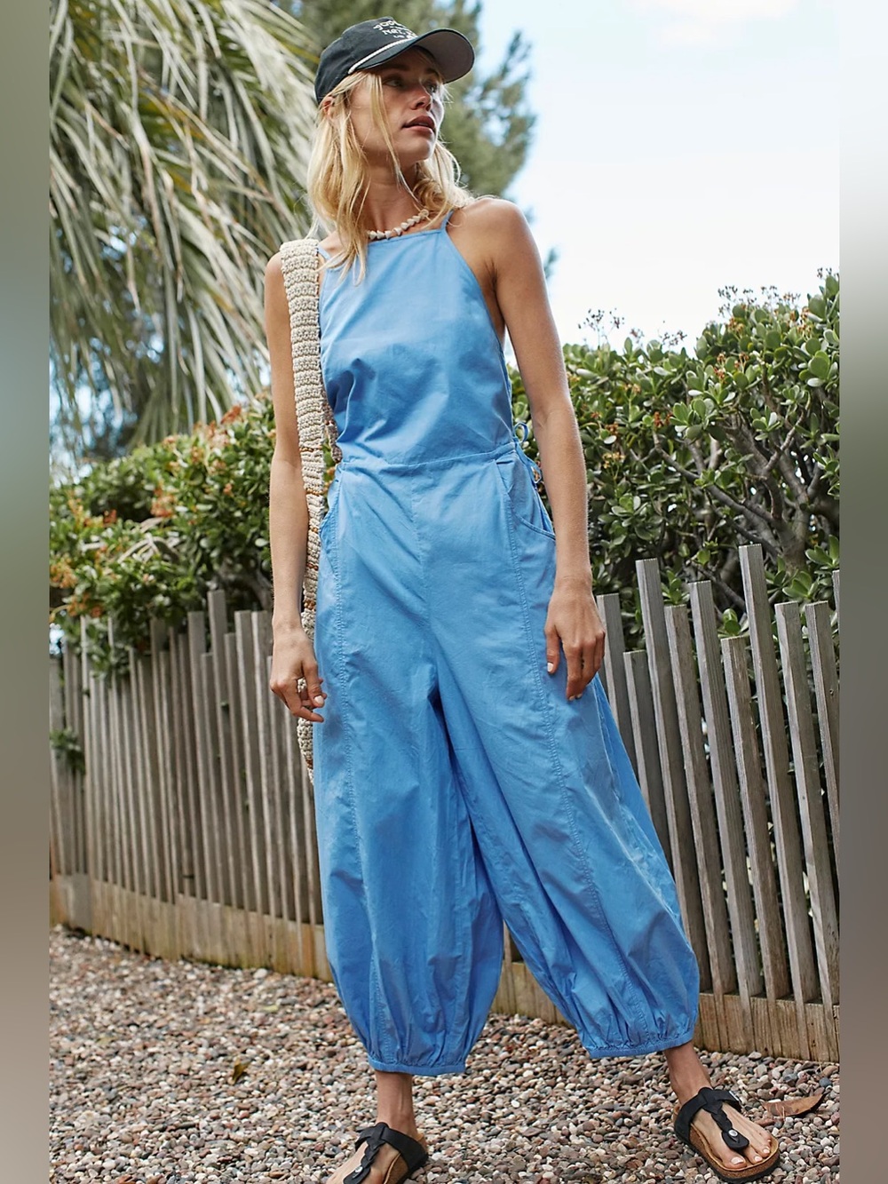 Free people Saturday City Low-Back Jumpsuit